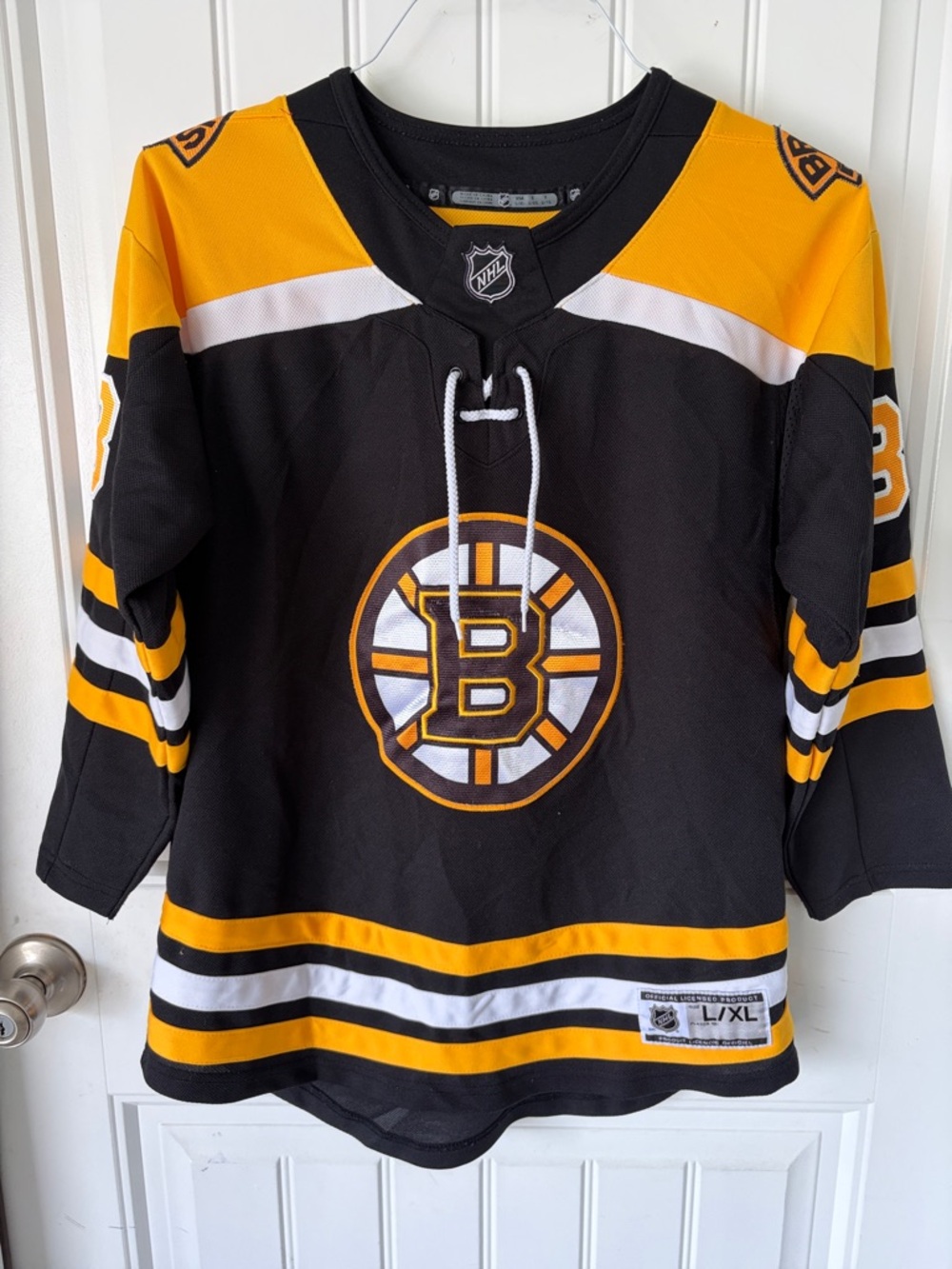 NHL Boston Bruins Black and Gold Hockey Jersey